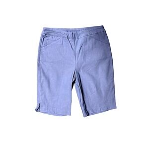 Tribal Flatten It Tummy Control Pull On Dust Blue Shorts Women's Size 8 NWT